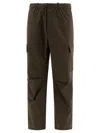 Goldwin Wool Blend Twill Trousers Green In Green