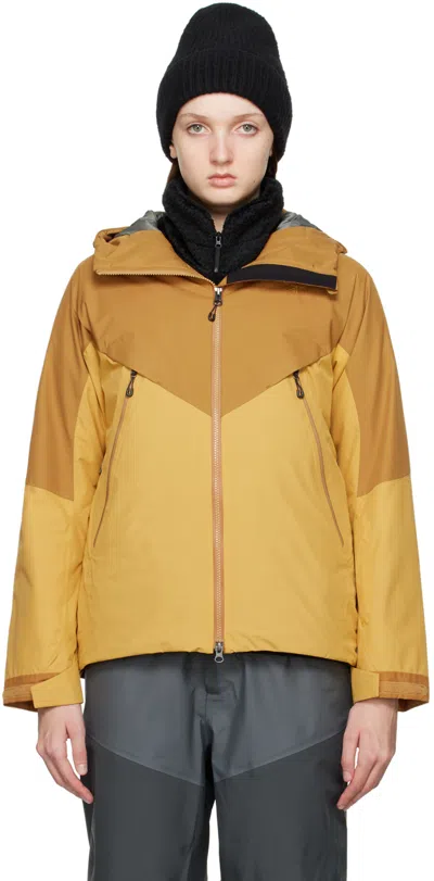Goldwin Yellow Shield Hybrid Jacket In Bright Gold