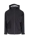 Goldwin Pertex Zip-fastening Hooded Jacket In Black  