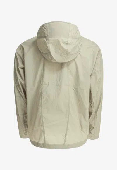 Goldwin Zip-up Hooded Jacket In Sand