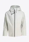 Goldwin Oamc Hooded Zip-front Jacket In White