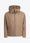 Goldwin Zip-up Hooded Jacket In Brown
