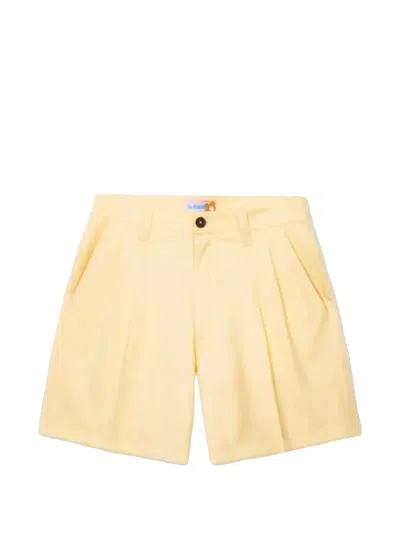 Golf Le Fleur Double-pleated Shorts In Yellow