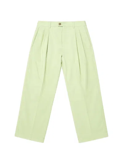 Golf Le Fleur Double-pleated Trousers In Green