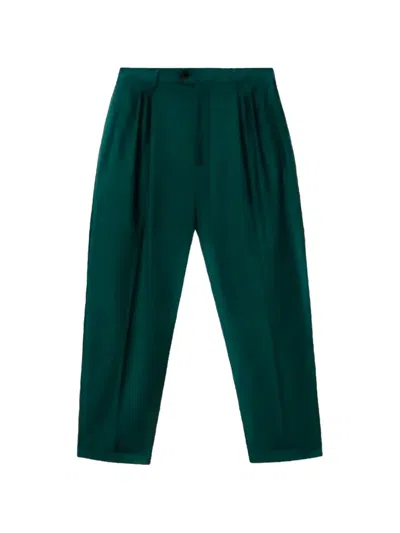 Golf Le Fleur Double-pleated Trousers In Metallic