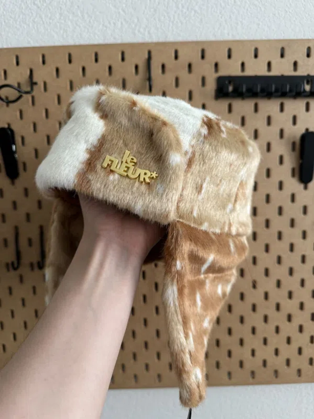 Pre-owned Golf Le Fleur Fur Ushanka Hat Deer In Brown | ModeSens