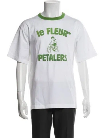 Pre-owned Golf Le Fleur Graphic Print Crew Neck T-shirt In White