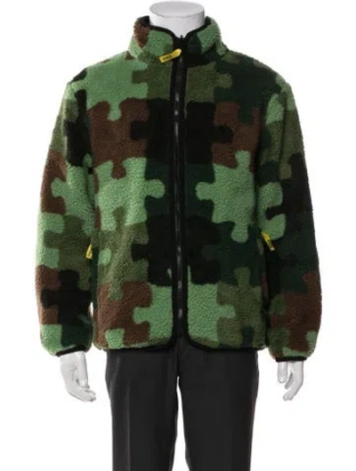 Pre-owned Golf Le Fleur Graphic Print Jacket In Green