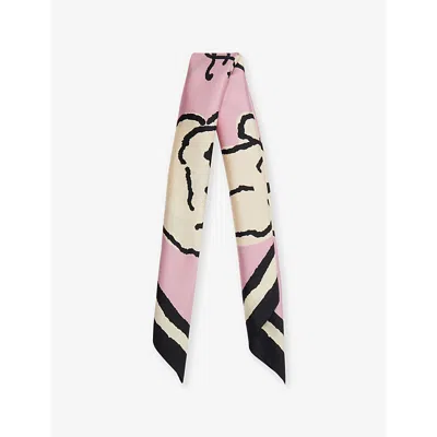Golf Le Fleur Mens Cherub Printed Square Silk Scarf Pink