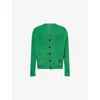 Golf Le Fleur Mens Green Fleur Sequin Mohair-wool Knitted Cardigan