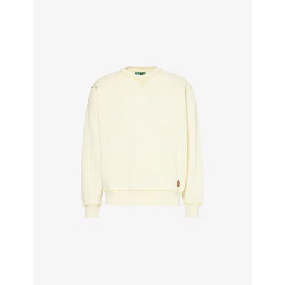 Golf Le Fleur Mens Yellow Sunseeker Embroidered Cotton-jersey Sweatshirt