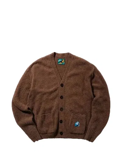 Golf Le Fleur Sequin-embellished V-neck Cardigan In Brown
