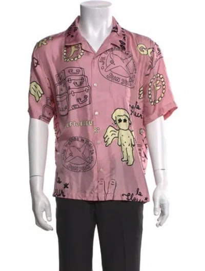 Pre-owned Golf Le Fleur Silk Printed Shirt In Pink