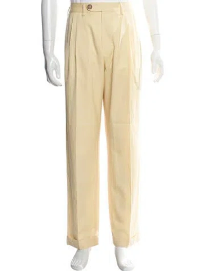 Pre-owned Golf Le Fleur Virgin Wool Dress Pants In Yellow
