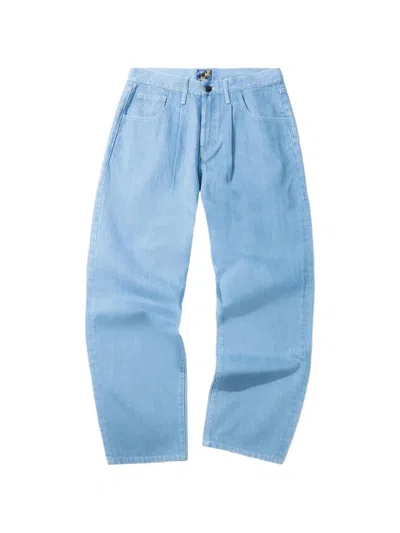 Golf Le Fleur Wavy-pocket Straight-leg Jeans In Blue