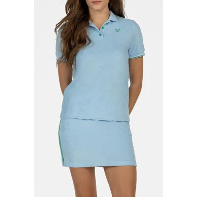 Golf Linx 18 Apres-golf Terry Polo In Blue