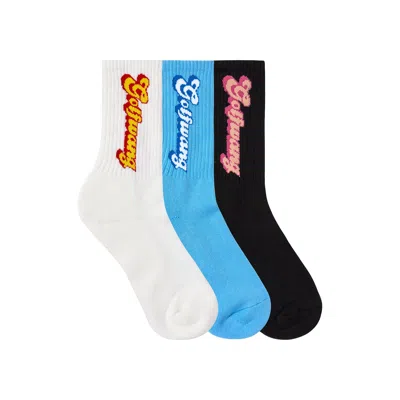 Pre-owned Golf Wang 3pk Wildcard Socks 'multicolor' | Multi-color | Men's Size Onesize