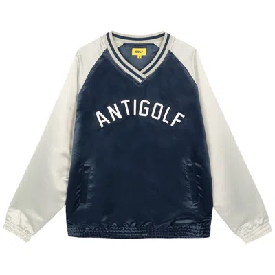 Pre-owned Golf Wang Antigolf Satin Pullover 'navy'