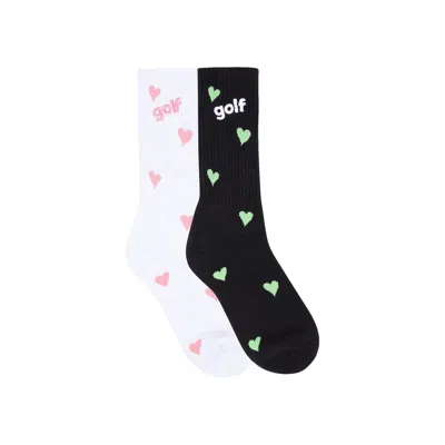 Pre-owned Golf Wang Crush Socks (2 Pack) 'white/black'