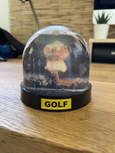 Pre-owned Golf Wang Golf No Nukes Snow Globe In Black