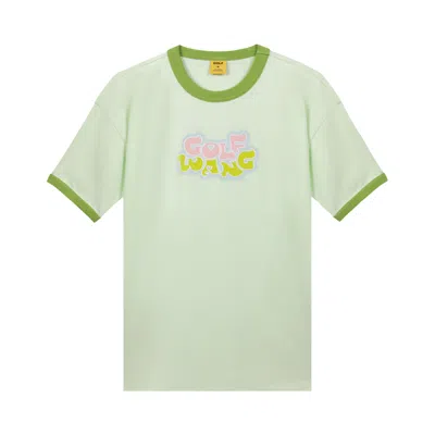 Pre-owned Golf Wang Harmony Logo Ringer Tee 'light Green'