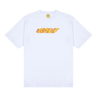 Pre-owned Golf Wang Inferno Logo Tee 'white' | Men's Size M