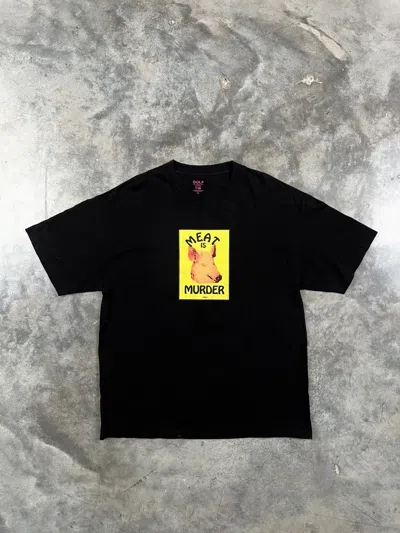 Pre-owned Golf Wang Meat Is Murder Black Pig Tee Xl Tyler