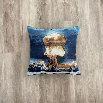 Pre-owned Golf Wang No Nukes Throw Pillow In Blue/black