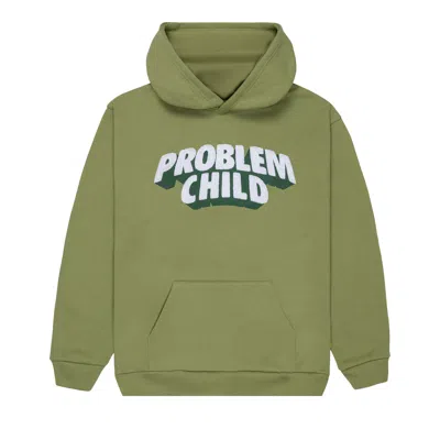 Pre-owned Golf Wang Problem Child Hoodie 'olive' | Green | Men's Size L