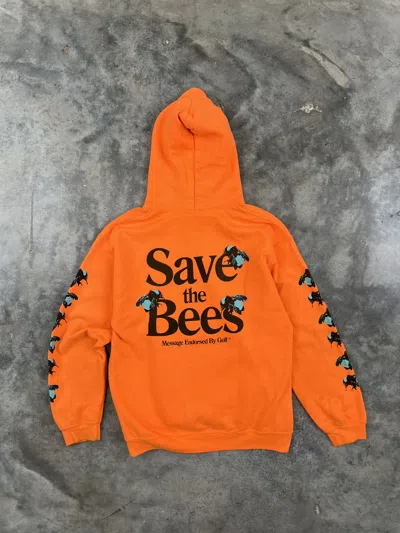 Pre-owned Golf Wang Save The Bees Orange Logo Hoodie Medium Tyler