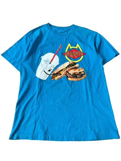Pre-owned Golf Wang X Odd Future 2010's Og Ofwgkta Fast Food Threesome Fatburger Tee In Blue