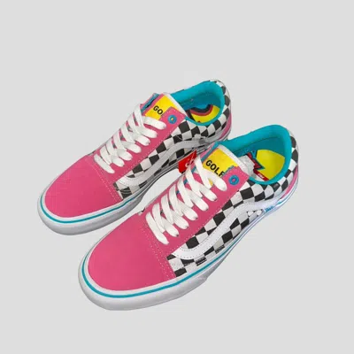 Pre-owned Golf Wang X Tyler The Creator 2015 Golf Wang Old Skool Pro Shoes In White/blue/pink