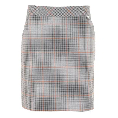 Golfino The Scarlata Skort In Mini Plaid, Tones Of Grayish Brown In Grey