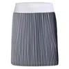 Golfino The Sonia Pleated Skort In Navy & White Stripes In Black