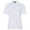 Golfino Women's The Melania Short Sleeve Polo In White In Purple