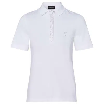 Golfino Women's The Melania Short Sleeve Polo In White In Purple