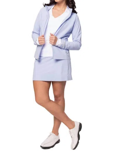 Golftini Be An Athlete Hooded Sport Jacket In Seersucker Blue In Multi