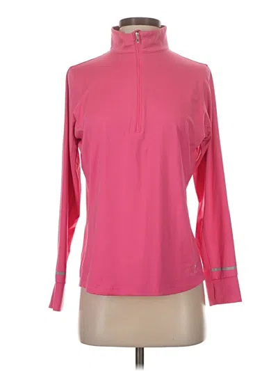 Pre-owned Golftini Long Sleeve Top Pink Turtleneck Tops