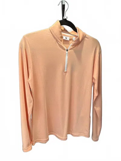 Golftini Women's Performance Quarter-zip Top In Dessert Peach In Multi