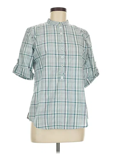 Pre-owned Golite Short Sleeve Blouse In Blue