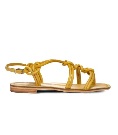Golo Forget Me Knot Sandal In Yellow Leather