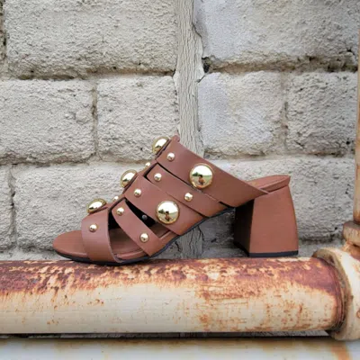 Golo Worthy Sandals In Cognac Veg Calf In Brown