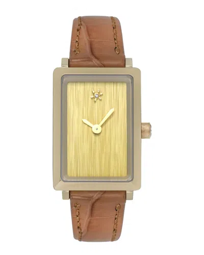 Gomelsky By Shinola Women's Shirley Fromer Diamond Watch In Brown