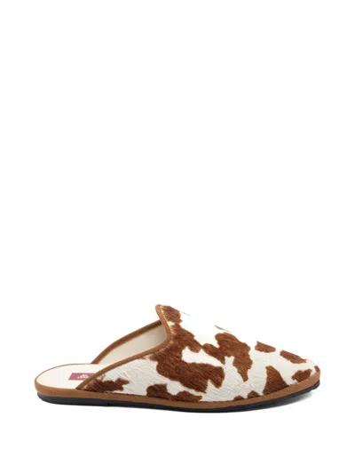 Gondolina Rodeo Cow-print Mules In Animal Print