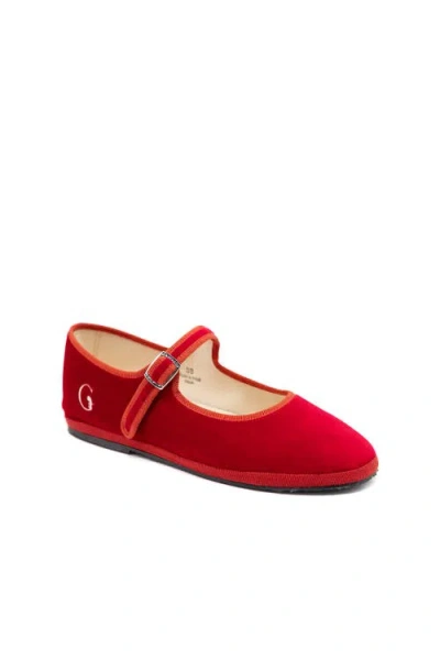 Gondolina Shoes Mary Jane Ballet Flats In Red
