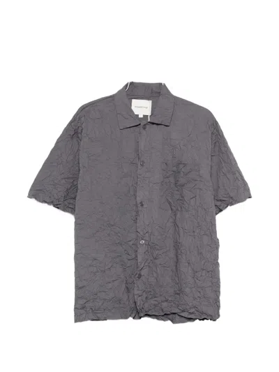 Gongdid Design Buttoned Shirt In Gray