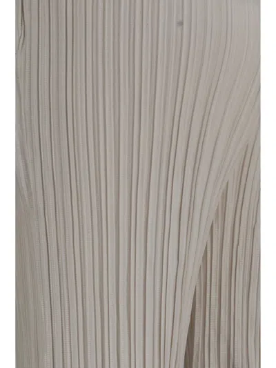 Gongdid Design Corduroy Wide-leg Trousers In White