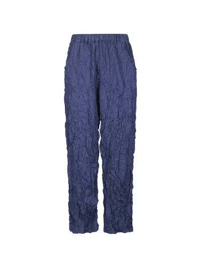 Gongdid Design Crinkled Effect Trousers In Blue