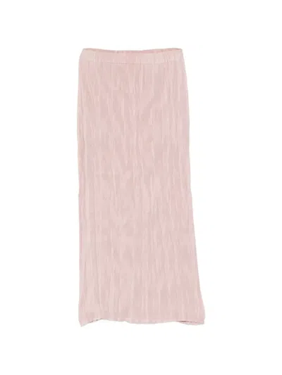 Gongdid Design Crinkled-finish Elasticated-waist Skirt In Pink