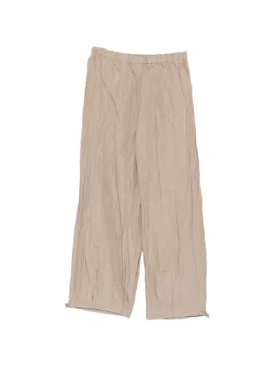 Gongdid Design Elasticated-waistband Trousers In Brown